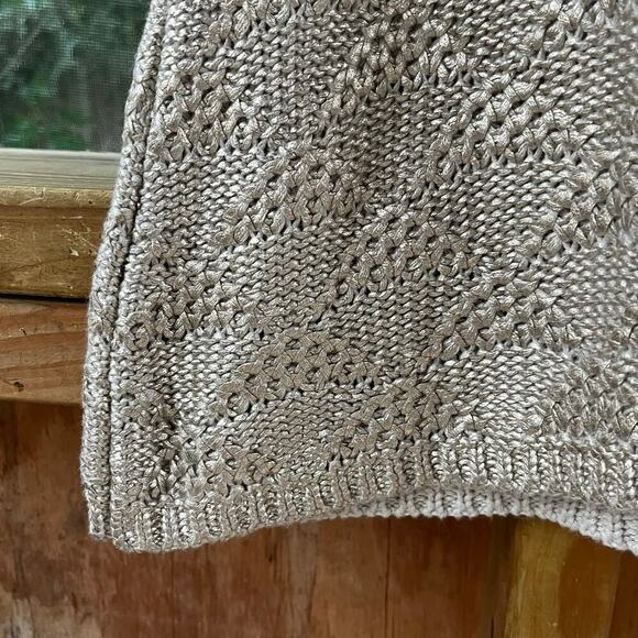 Anthropologie Moth Women's Gold Metallic Sana Sweater Tank Size M - Picture 4 of 7